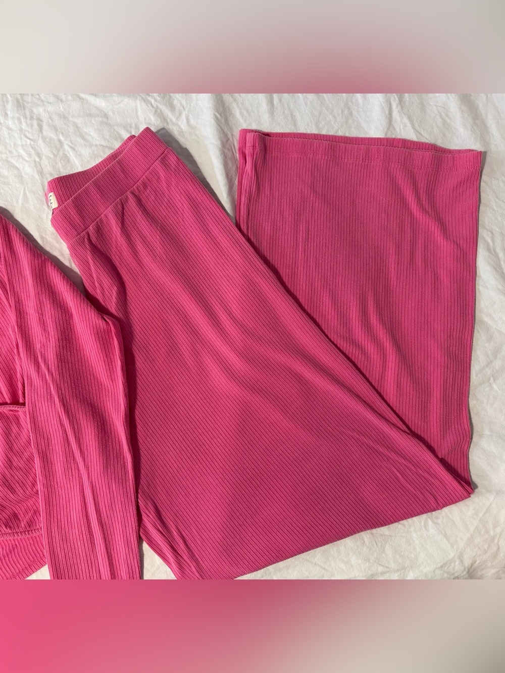 💕L ☆ Space Ribbed Pink Set💕 - Picture 3 of 9